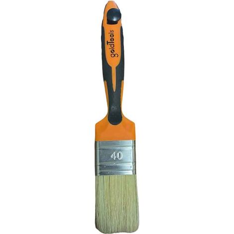 Pennello testa piatta per pittura vernice lavori fai da te setole morbide 40mm lunghezza 23.3cm (1/2)