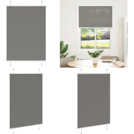 vidaXL Plissee Anthrazit 90x150 cm Stoffbreite 89,4 cm Polyester (1/5)