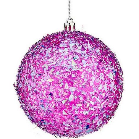 Boules de Noël Krist+ violettes 10 cm, lot de 6