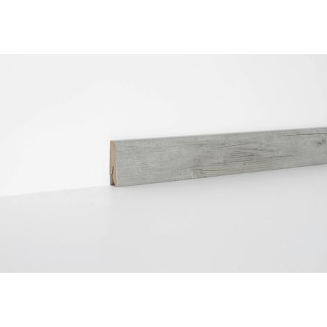Classen Clip-Fußleiste 240 cm 58 x 19 mm Pinie grau Sockelleiste