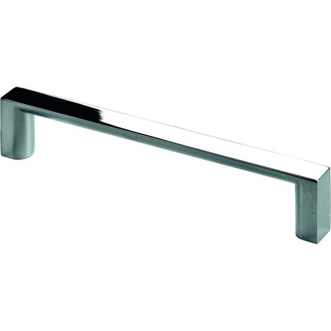 Hettich Möbelgriff Zinkdruckguss silber 12,0 x 137,5 x 26,5 mm - 1 Stück Filzgleiter & Möbelgriffe