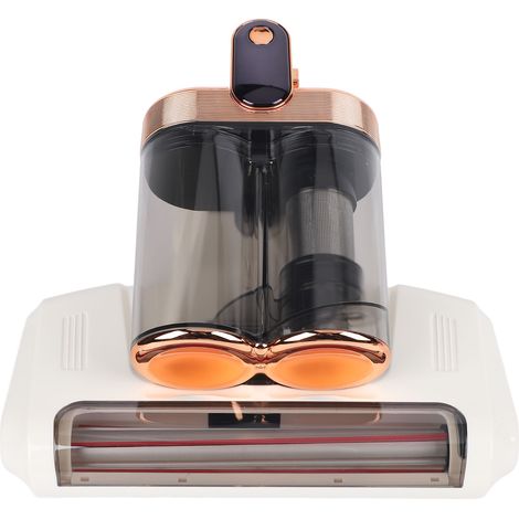 Aspirateur à lit sans fil pour matelas 13000Pa 520ml cuve grand captage large bouche lit canapé tapis blanc or (1/5)