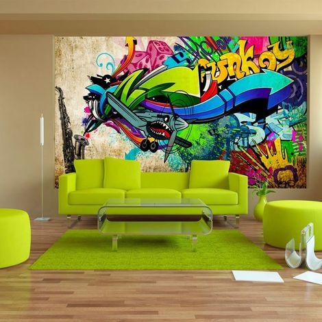 Papier peint graffitis géniaux - 150 x 105 cm (1/4)