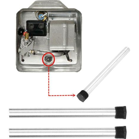 2 anodes en magnésium de 21 x 320 mm pour chauffe-eau, filetage NPT3/4. (1/5)