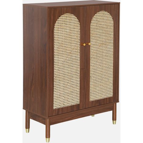 Mueble zapatero de caña de 2 puertas