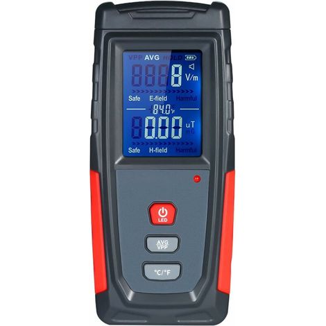 Dosímetro de campo magnético de campo eléctrico GABRIELLE, medidor de campos electromagnéticos doméstico, detector de radiación de ondas electromagnéticas con pantalla LCD digital