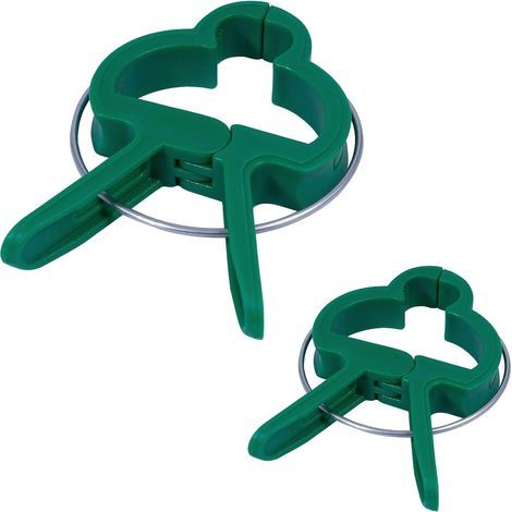 Clips pour Attacher Les Plantes: 50 Clips Vert pour Plantes Taille M - Aide à l'escalade des Plantes grimpantes sur tuteur Spirale ou Piquet Bambou - Clips pour Le Jardinage et Le Potager (1/5)