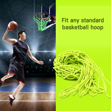 Filet de basket-ball avec veilleuse, jante en Nylon brillant, 12 boucles, taille Standard, alimenté par le soleil (1/5)