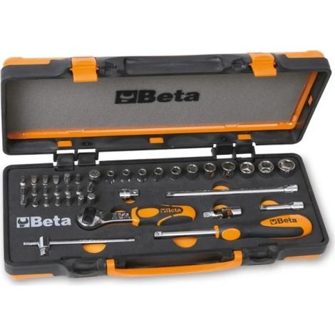 Beta 900/C12M Assortimento di bussole 1/4" ed inserti in valigetta 39 Pz. (1/2)
