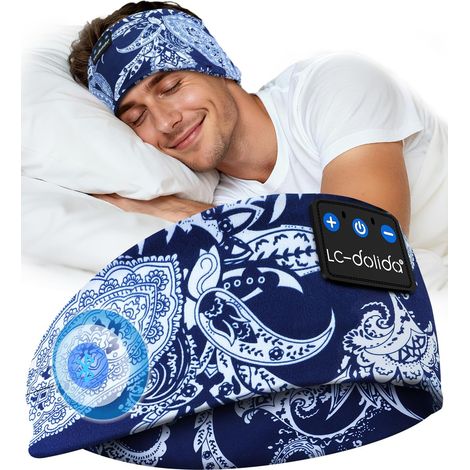Bandeau Bluetooth Écouteurs Casque de Sommeil,Cadeaux pour Homme Femme,Les Mains Libres, Casque Dormir Doux avec Ultra-Fins HD Stéréo pour l'entraînement,Voyage,méditation,Yoga et détente (1/5)