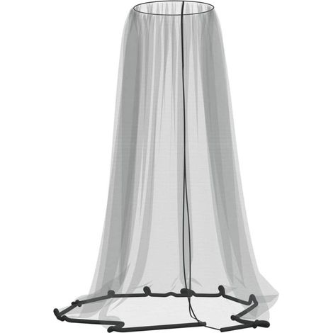 Moustiquaire pour parasol 220 maille noir Φ300x230 cm CFW310778-x (1/5)