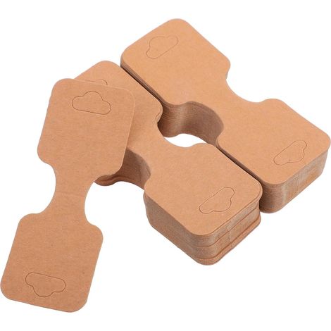 100 x Kraft Cardboard Jewellery Display Cards for Organization and Elegant Presentation of Necklaces and Bracelets (1/5)
