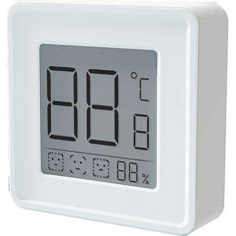 Juego de 2 termómetros-higrómetros, pantalla HD de tinta electrónica, sensores de alta precisión, montaje en pared o magnético, para interiores/oficina en casa. (1/5)