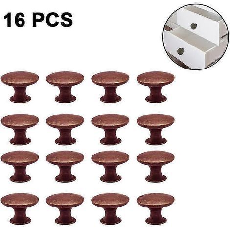 Lot de 16 boutons de tiroir vintage – Boutons ronds de 30 mm pour placards. commodes et meubles (1/4)