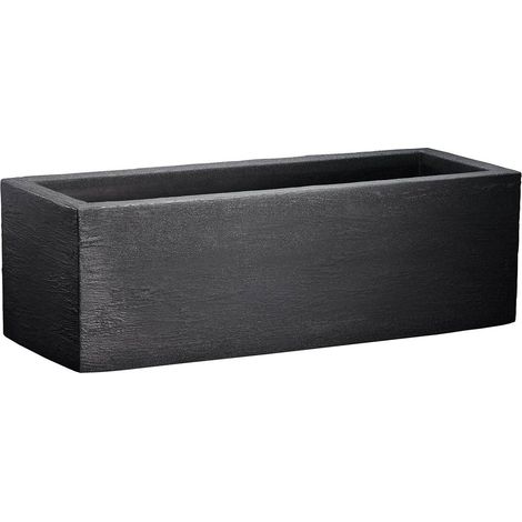 Jardinière, Finition Ardoise, env. 80 x 27 x 30 cm, Plastique, Anthracite (1/5)