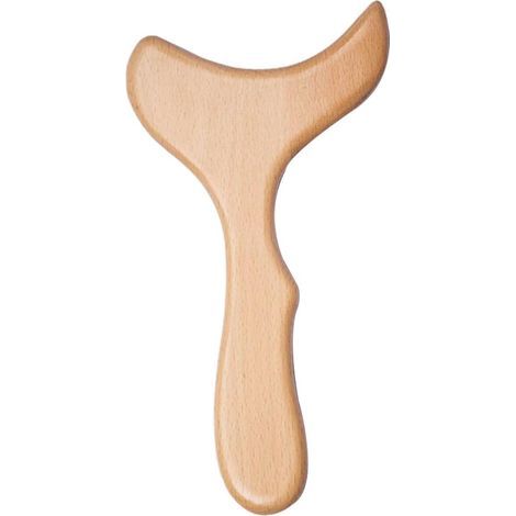 Appareil de massage lymphatique Gua Sha en bois, adapté au corps, au dos et à la nuque.-AquaForge (1/5)