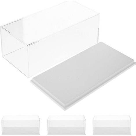 Vitrine transparente en plastique pour le rangement de modèles réduits de voitures (lot de 4). (1/5)