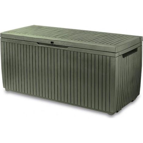 Baule da Esterno Keter Springwood 123x53,5x57 cm in Resina Verde