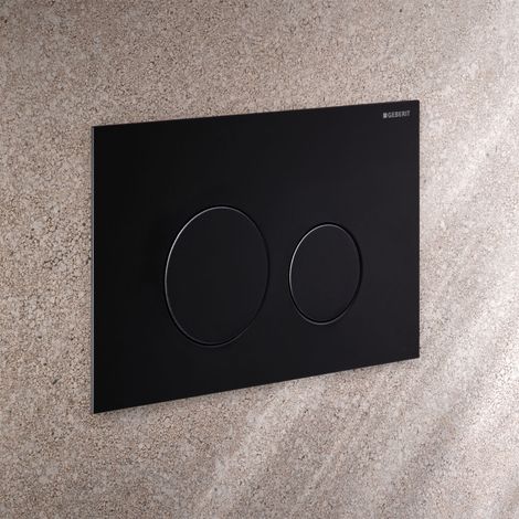 Geberit Sigma40 Round Dual Flush Plate - Matt Black