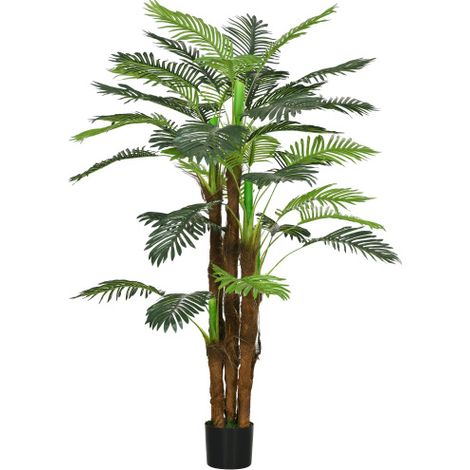 Plante artificielle haute de 160 cm – Palmier artificiel réaliste avec 36 branches, idéal pour intérieur et extérieur, décoration végétale sans entretien