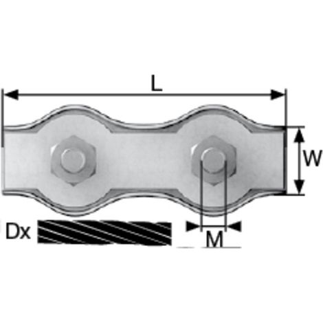 Seilklemme 2 mm Stahl galvanisch verzinkt dörner + helmer 4814444 20 St. (1/2)