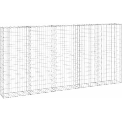 Maison Exclusive - Gabionenwand mit Abdeckung Verzinkter Stahl 30 (1/5)