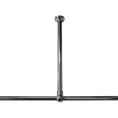 Sealskin Seallux Supporto a Soffitto, Acciaio Inox, Cromato, 60 x 2.8 x 2.8 cm (1/4)