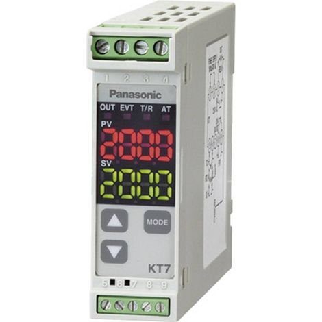 Panasonic AKT7111100J Termostato K, J, R, S, B, E, T, N, PL-II, C, Pt100, Pt100 -200 fino a +1820 °C Relè 3 A, Transist