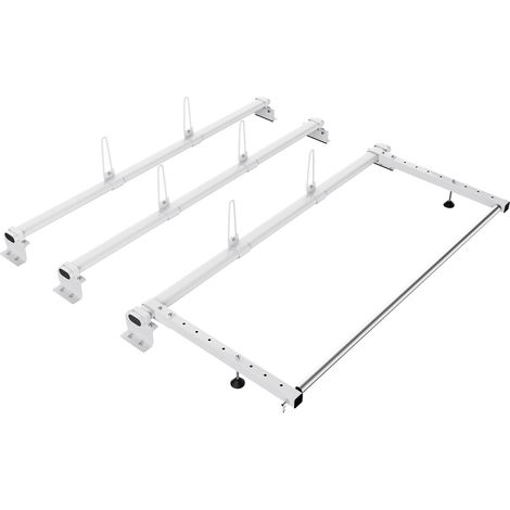 Mophorn Portaequipajes para escalera de remolque, portaequipajes de techo para furgoneta de 56" con 3 barras transversales, resistente para Ford Transit Custom 2013-2024 (1/5)
