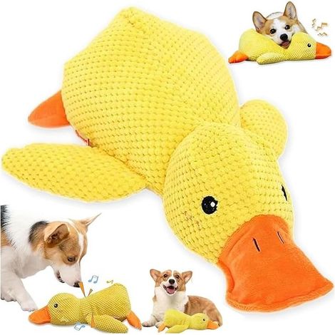 Jouet canard anti-chute spécifique pour chien, jouet canard anti-stress spécifique pour chien, jouet canard en peluche anti-stress, disponible en petites, moyennes et grandes tailles. (1/5)