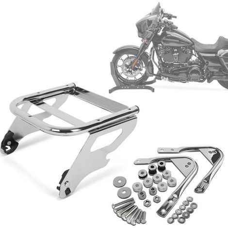 Set: Support top case TP 2-Up + Kit de fixation pour accessoires detachables compatible avec Harley Davidson Touring 97-08