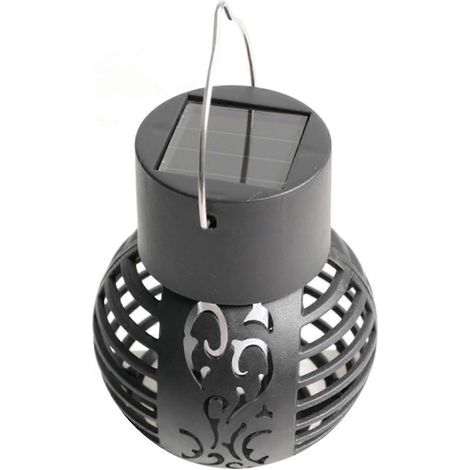Lampes solaires d'extérieur, lanternes rétro, lampes à flamme suspendues --- (1/5)