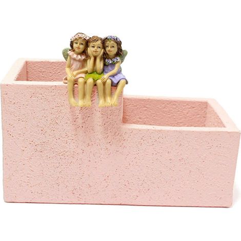 Mini-Feenblumentopf aus Kunstharz, Stiftehalter, Pflanzorganizer, Schreibtischdekoration für drinnen und draußen, Garten, Balkon, Geschenkidee