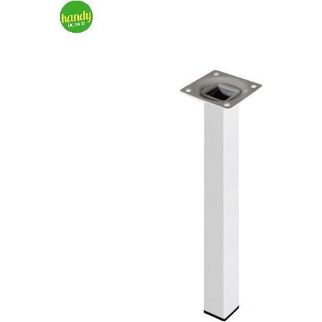 Piede quadro per mobile Masidef in metallo bianco 25 x 25 mm H300 mm