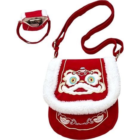 Generico Sac de courses brodé pour femmes, en peluche, brodé, sac à bandoulière esthétique pour les courses, à la maison, déménagement, shopping, mer, nuit, mariage, fête, vacances, voyages (1/5)