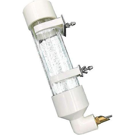 Distributeur d'eau automatique pour perroquets, perruches et calopsittes avec tétines à bille - Transparent (1/4)