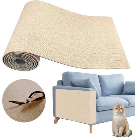 Griffoir pour Chat Auto-adhésif, 200cmx40cm, Protège-canapé pour Chat, Tapis griffoir Autocollant, Climbing Cat Scratcher (1/4)