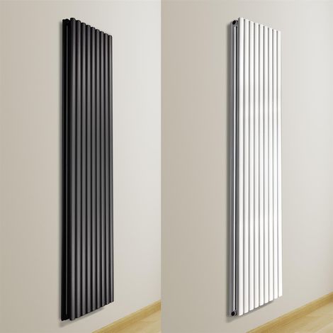 VILSTEIN Paneelheizkörper, Mittelanschluss und Seitenanschluss, Zweilagig Schwarz,1800 x 540 mm (1/5)