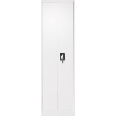 Armadio metallico per prodotti di pulizia – 1700×500×400 mm, 2 ante con serratura, grigio Breckner Germany (1/5)