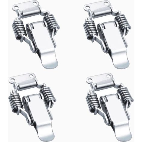4 Pièce Verrou de Tension, Serrure à levier de verrouillage de boîte, Fermeture à Ressort Loquet, Serrure Tension En Acier Inoxydable