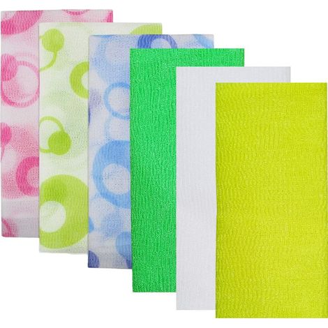 Serviette de bain exfoliante en nylon, 90 cm (35 pouces), serviette de bain beauté pour la peau, serviette de massage, convient aux hommes et aux femmes, 1 (1/5)