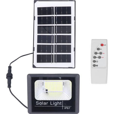 Sjlerst – Projecteur solaire 100LED IP67 étanche – Télécommande – Lumière LED haute luminosité – Panneau polysilicium – Autonomie 8-12h