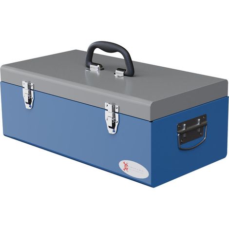 Structure métallique robuste pour stocker en sécurité : Boîte à outils transportable bleue pour atelier (1/5)