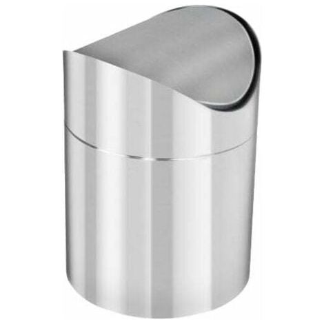 Cestino per la spazzatura da bagno in acciaio inossidabile, argento--INHHUB (1/4)