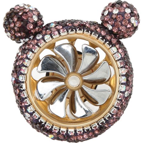 Décor Parfumé pour Bouche d'Aération Voiture, Strass Scintillants Forme Mignonne, Ornement Intérieur Violet (1/5)