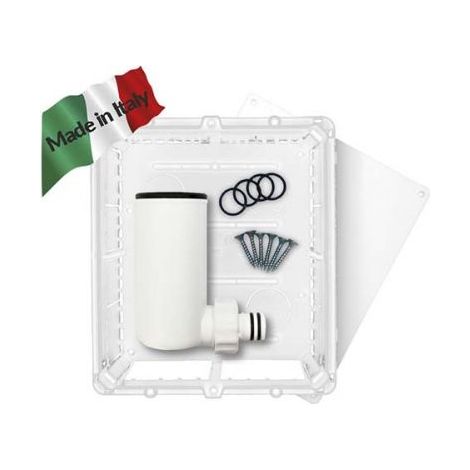 Siphon sec mini 50mm – Évacuation condensats – Composants amovibles pour nettoyage – Sortie horizontale 90° – Vecamco