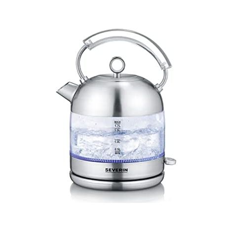 Severin Glas-Wasserkocher Retro WK 3459 ,edelstahl/schwarz, 1,7 Liter (1/5)