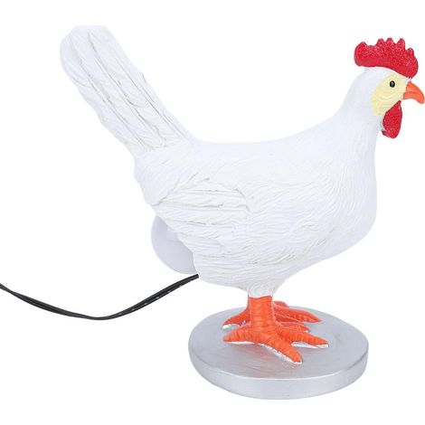 Lampe œuf de Poule [placeholder] Veilleuse LED œuf de Poule Lampe de en Résine Lumière Chaude Douce Décoration Blanche Réaliste avec Lumineux pour Chambre à Coucher (1/5)