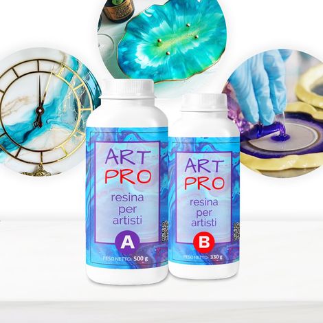 1,66 KG ART PRO RESINA EPOSSIDICA AD ALTA VISCOSITA – Non tossica, alta viscosità, ideale per opere artistiche, pavimenti e fai-da-te, piastrelle, legno, modellazione, creazione di oggetti artistici (1/4)