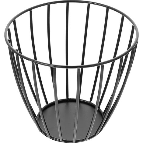 Panier de Rangement Espace Suffisant Design Polyvalent Cuisine en Fer Noir pour Snacks et Pommes de Terre (1/5)